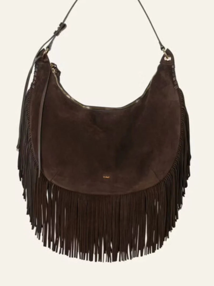 BA&SH SWING XL BAG Brown Suede