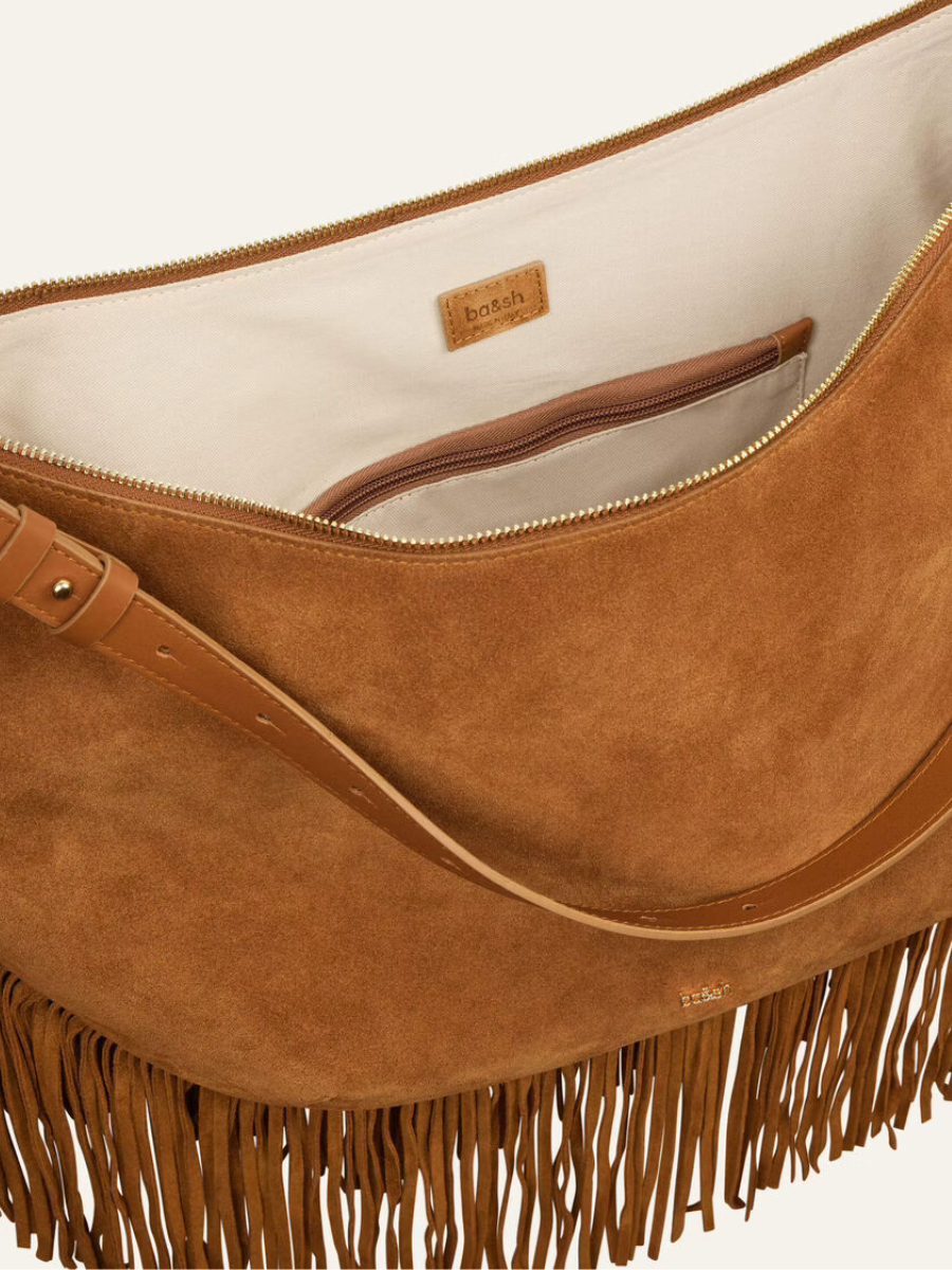 BA&SH SWING XL BAG Congac Suede