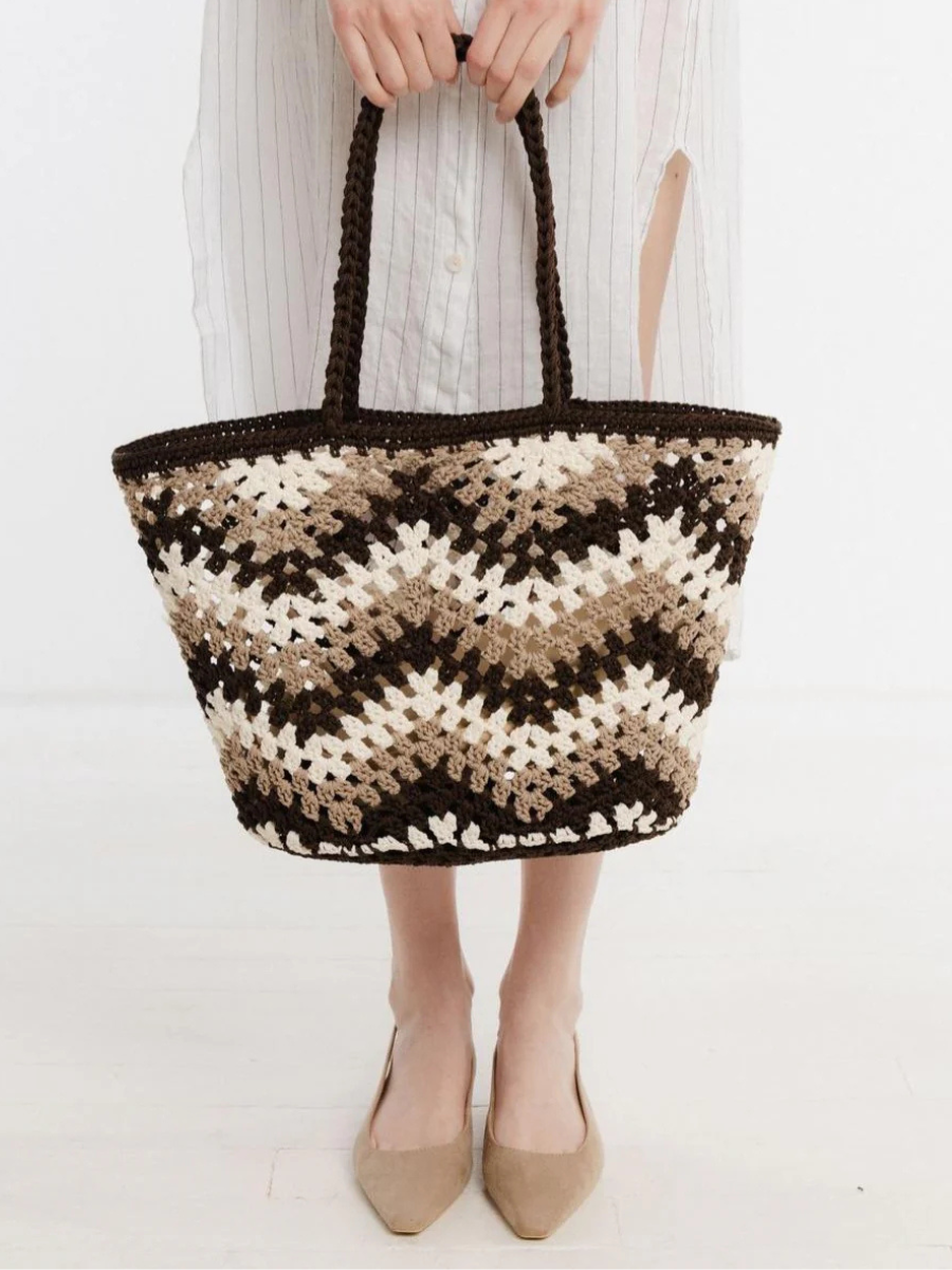 JULIA Daisy Crochet Bucket Bag