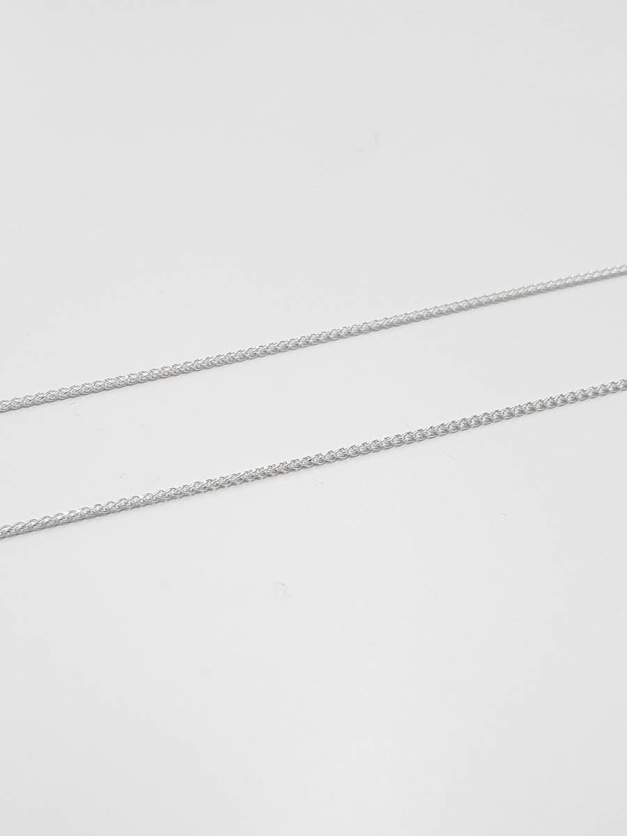 שרשרת זהב 14K ספיגה עגולה כ1.3 גרם אורך 45 ס"מ זהב לבן