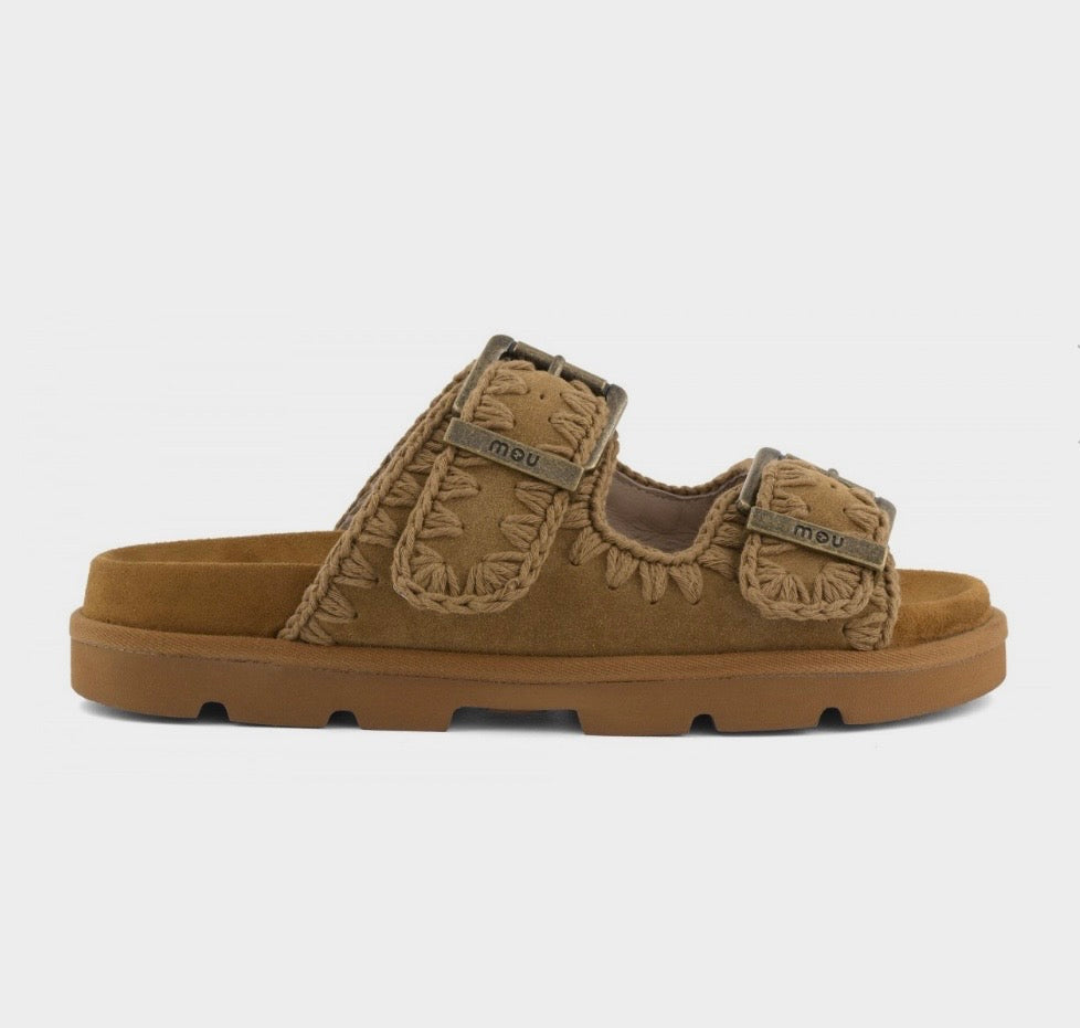 MOU Bio Sandal Two Buckles dpbro Suede