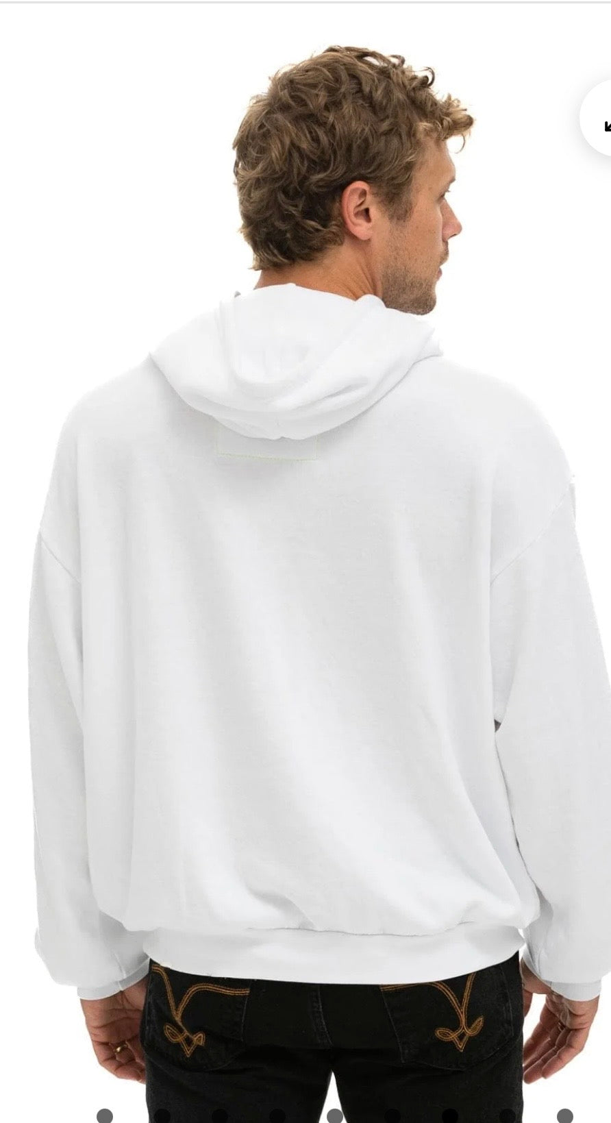 LOGO PULLOVER RELAXED HOODIE - WHITE