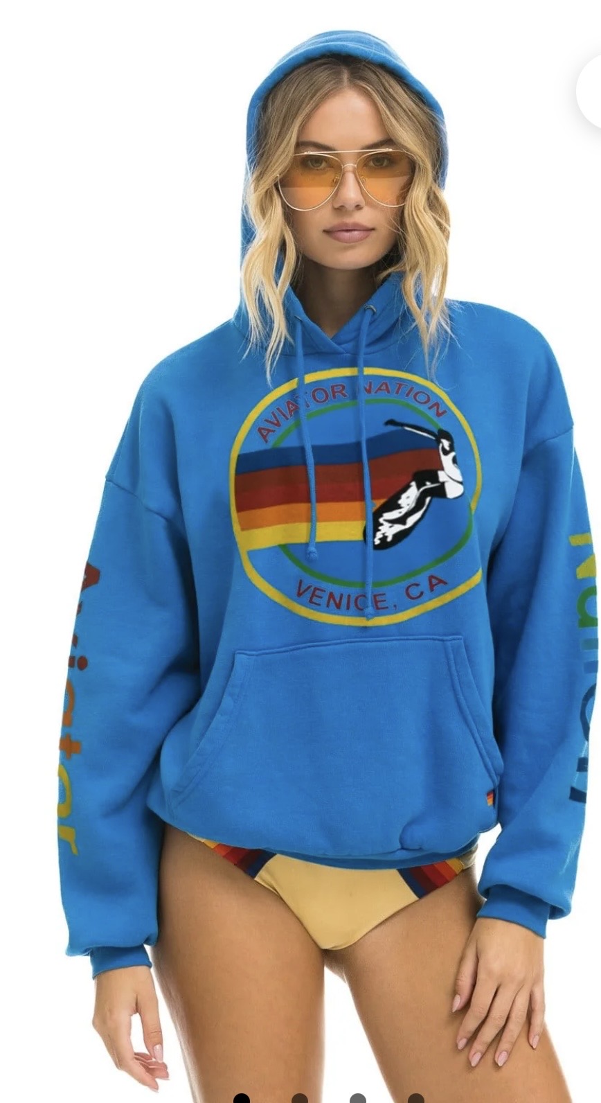 AVIATOR NATION RELAXED VENICE CREW SWEATSHIRT - ADVENTURE BLUE