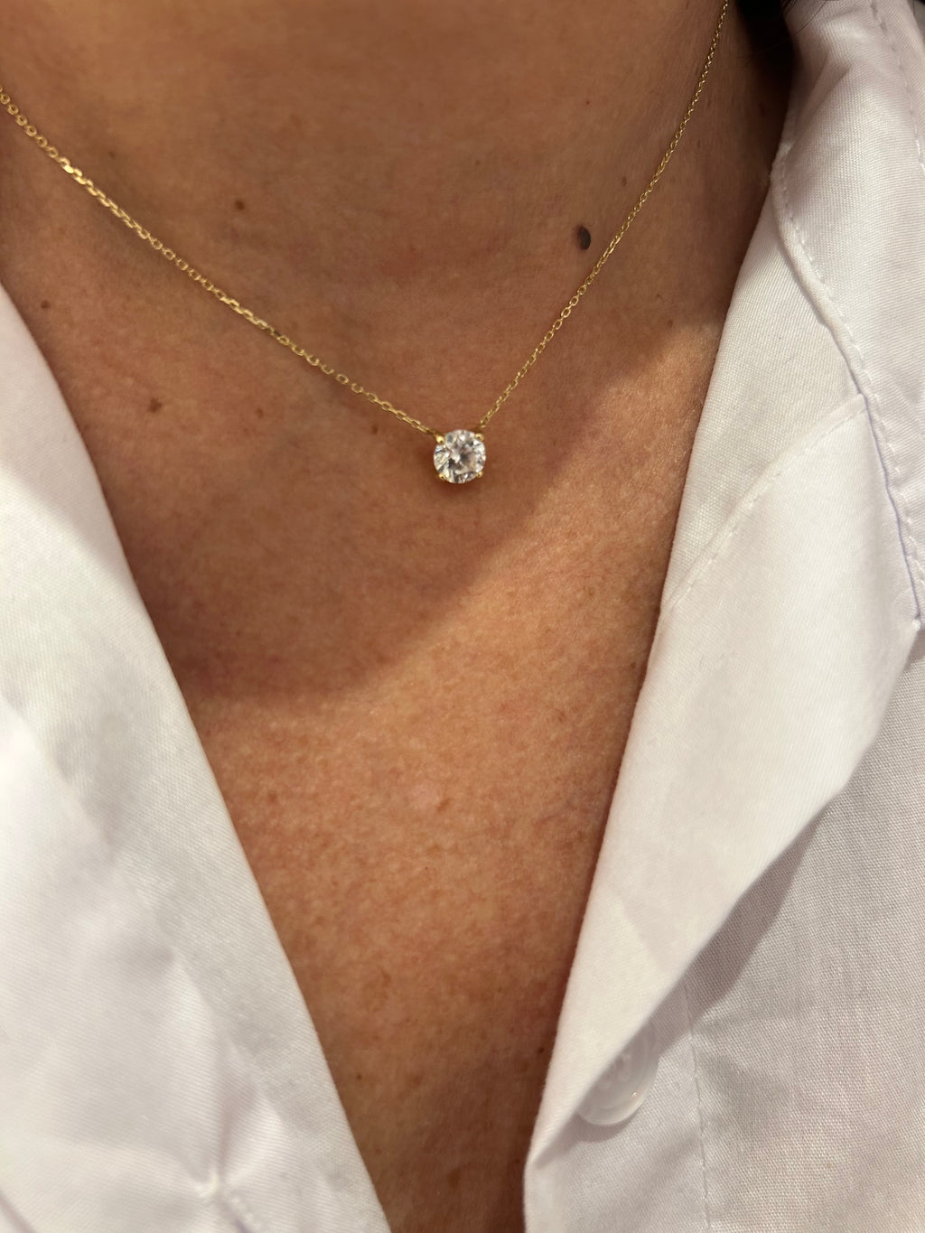 SIGNATURE 14K GOLD LAB DIAMOND NECKLACE – 0.70CT