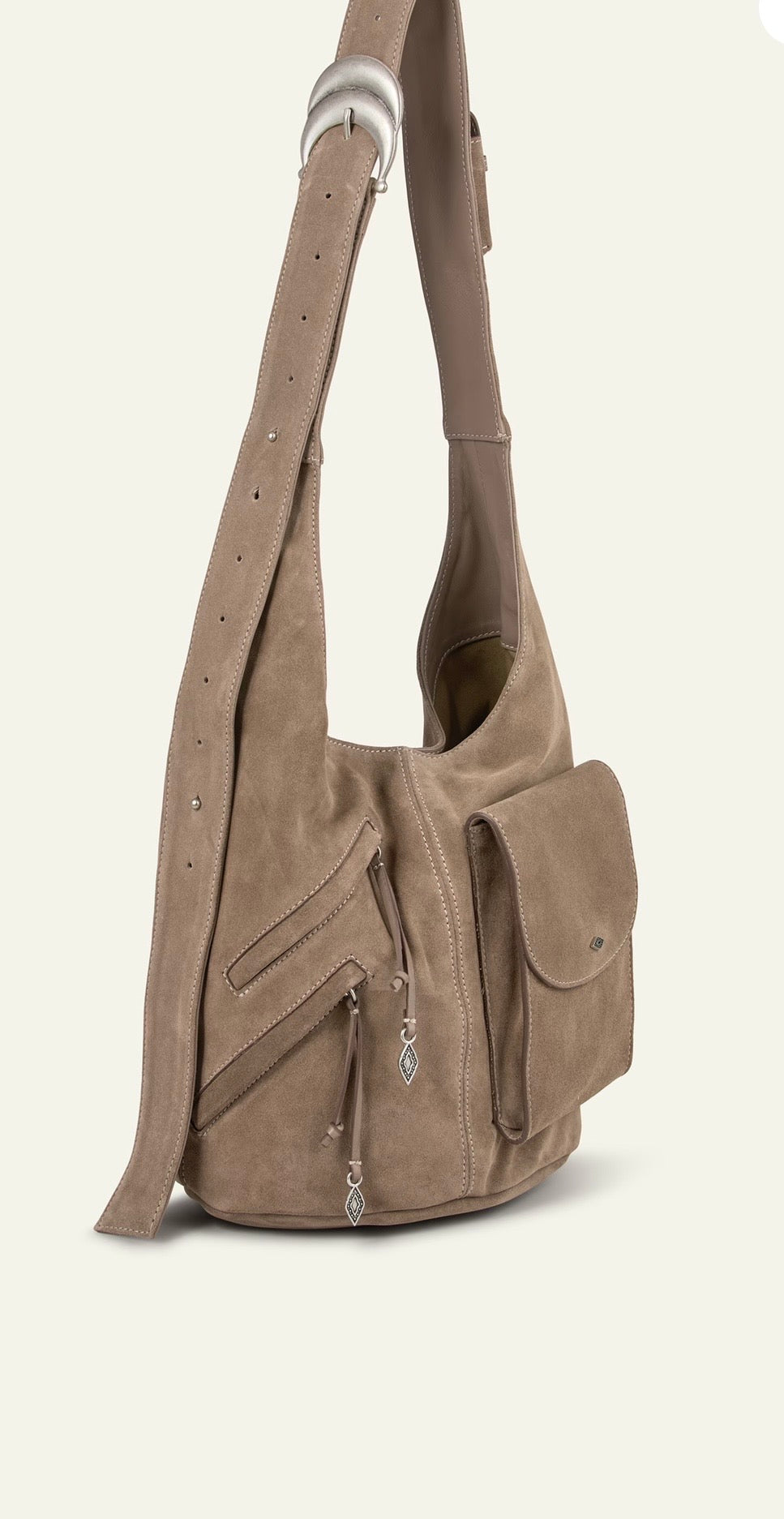 BA&SH YOUYOU suede bucket bag
