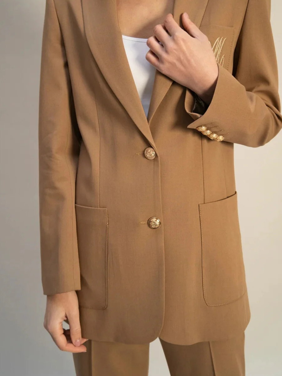 Été Comme Hiver Paris Sloan Blazer In Camel