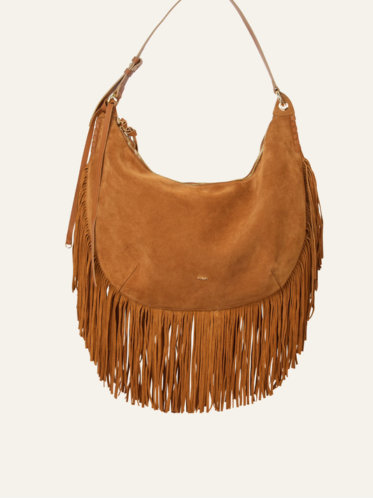 BA&SH SWING XL BAG Congac Suede