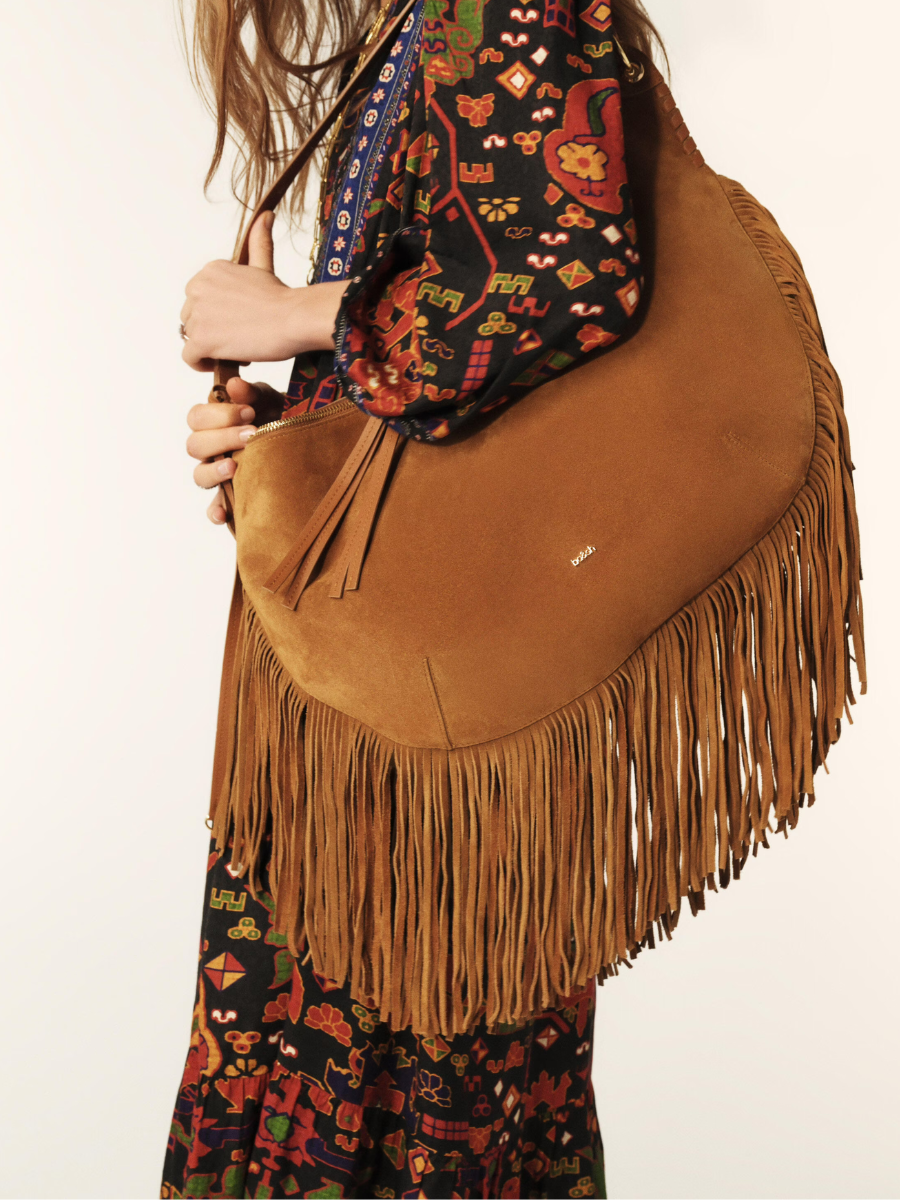 BA&SH SWING XL BAG Congac Suede