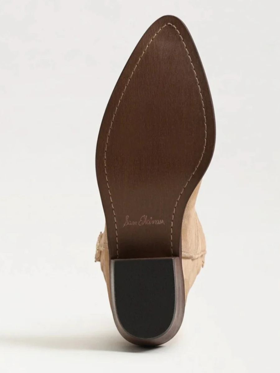 SAM EDELMAN RUE Western Boot In Cyprus Tan Suede