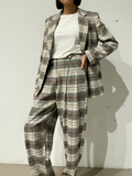 STUDIO PARISIEN Tailored Plaid Blazer