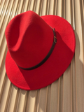Parisian Fedora Hat Fire Red