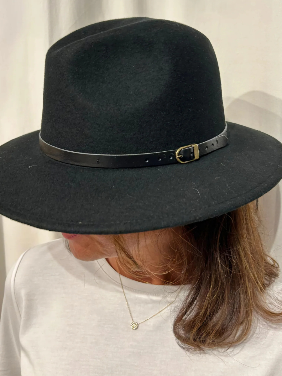 Parisian Fedora Hat Black