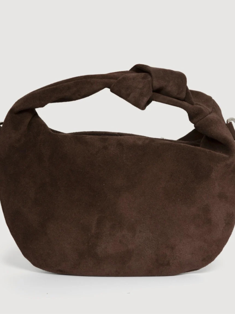 Le Marais Suede handbag Olivia Dark Brown