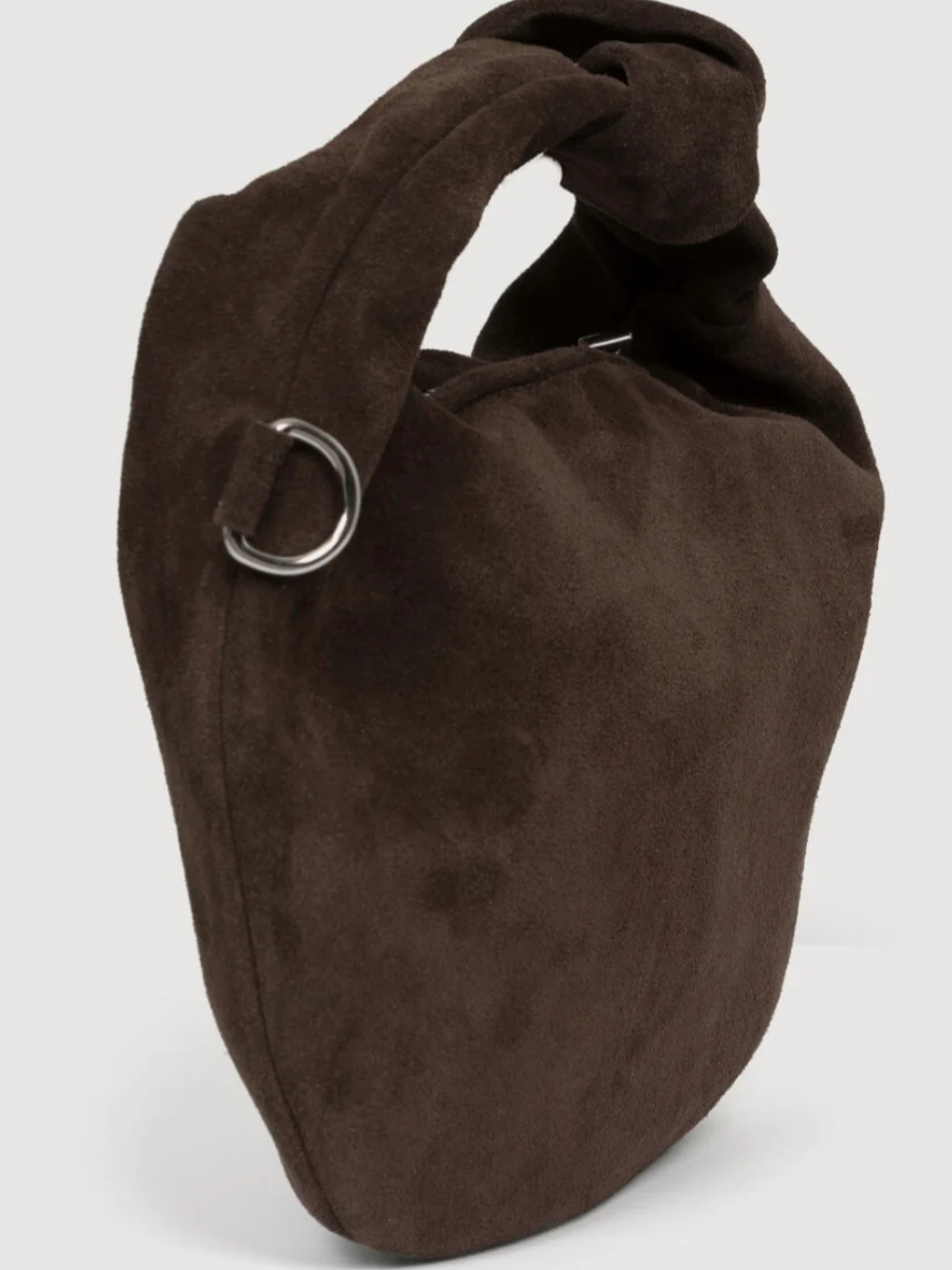 Le Marais Suede handbag Olivia Dark Brown