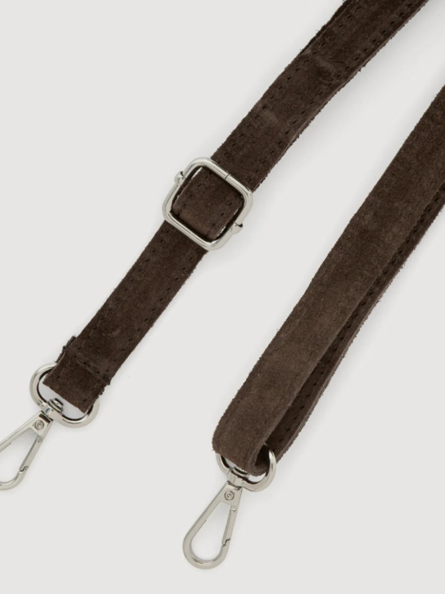 Le Marais Suede handbag Olivia Dark Brown