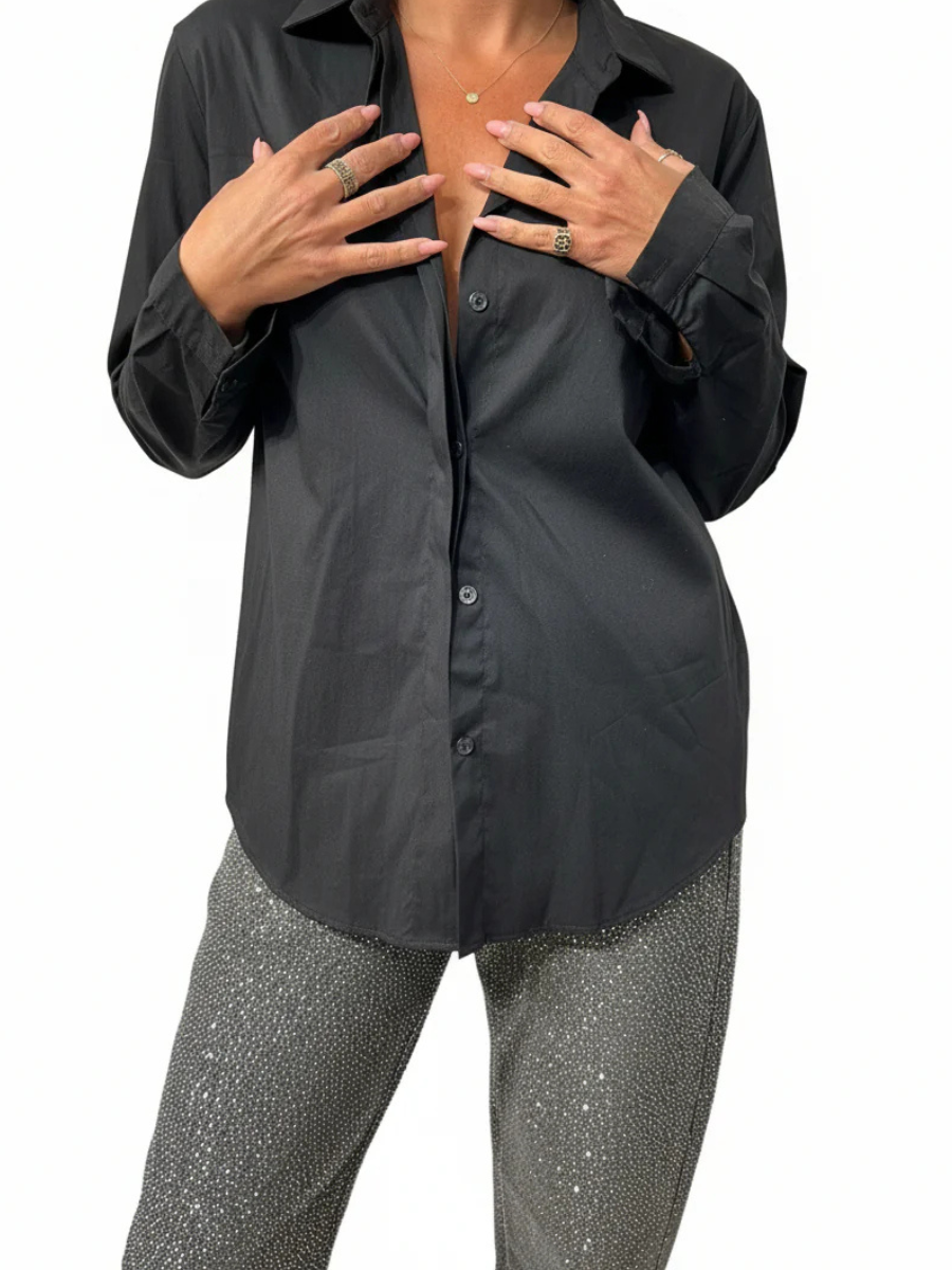 STUDIO PARISIEN Button down shirt Black