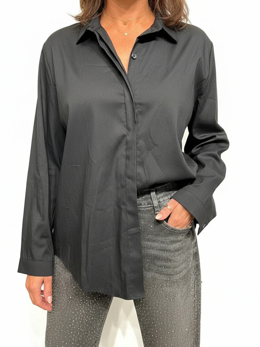 STUDIO PARISIEN Button down shirt Black