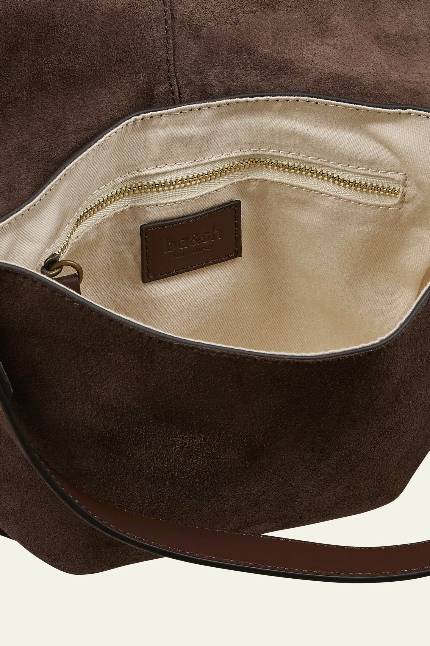 BA&SH SADDLE BAG CHOCOLATE BROWN Leather