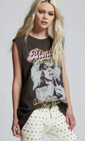 RECYCLED KARMA Blondie Unisex Heart Of Glass Oversized Muscle Tee