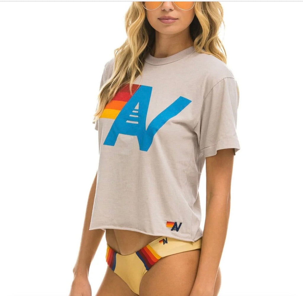 Aviator LOGO BOYFRIEND TEE - SAND
