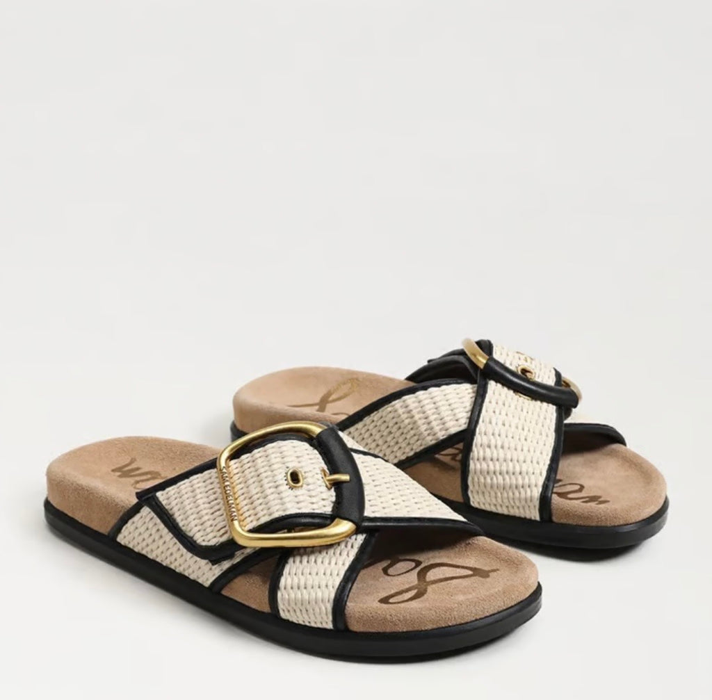 SAM EDELMAN Darla Multi Buckle Slide Sandal