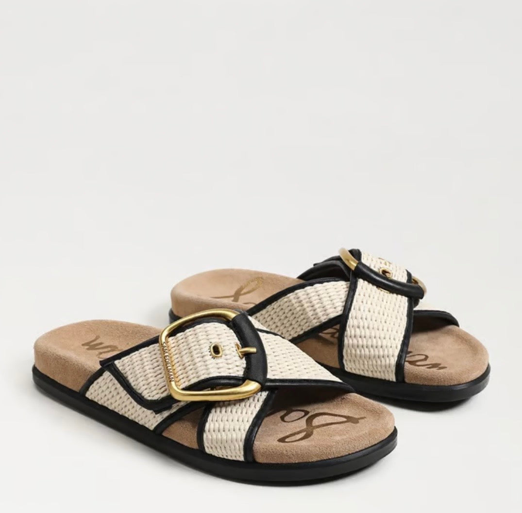 SAM EDELMAN Darla Multi Buckle Slide Sandal