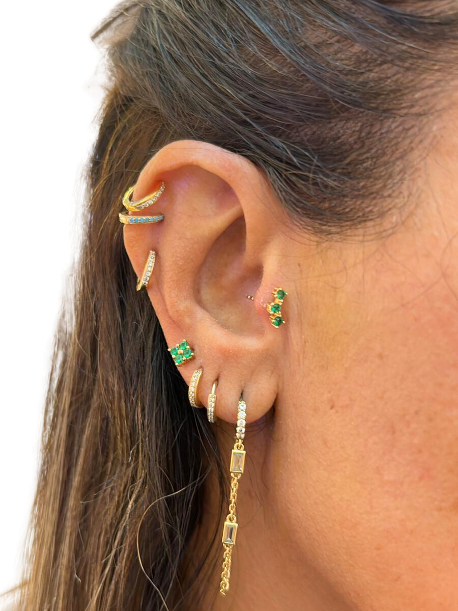 עגילי מעוין זירקונים