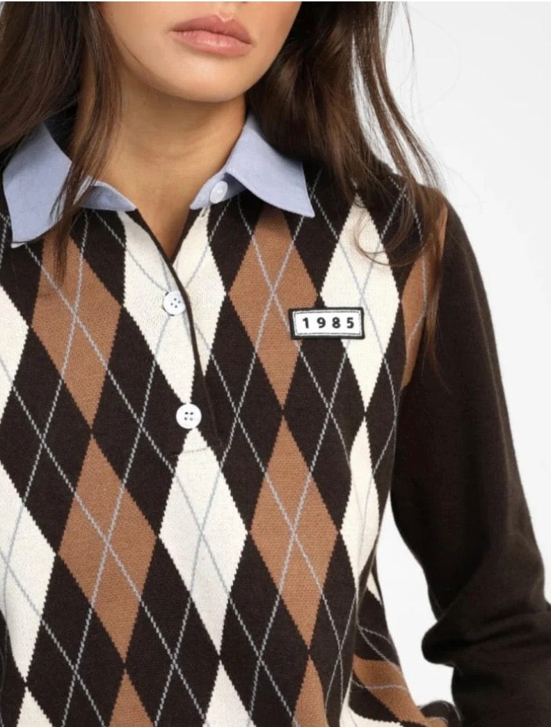 ANGE

ANGE NATHA Marron Knit Polo Shirt