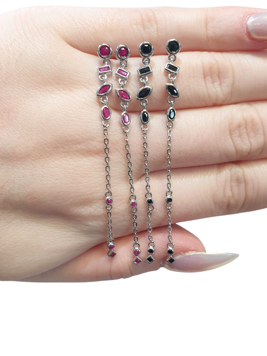 עגילי שיבוץ נופלים