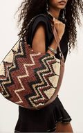 BA&SH ARYA raffia hobobag