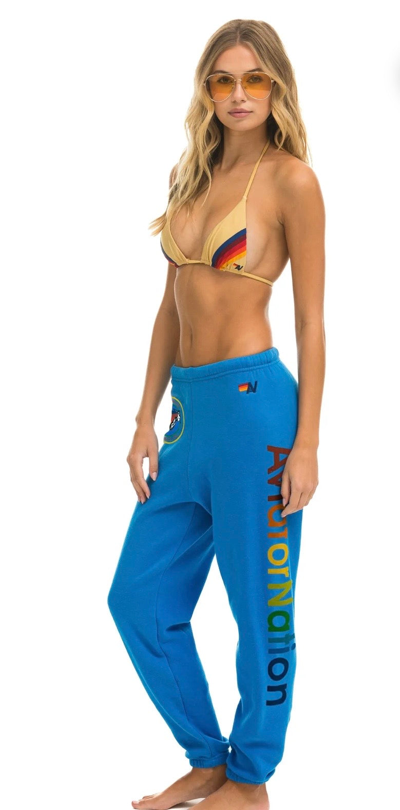 AVIATOR NATION VENICE SWEATPANTS - COBALT