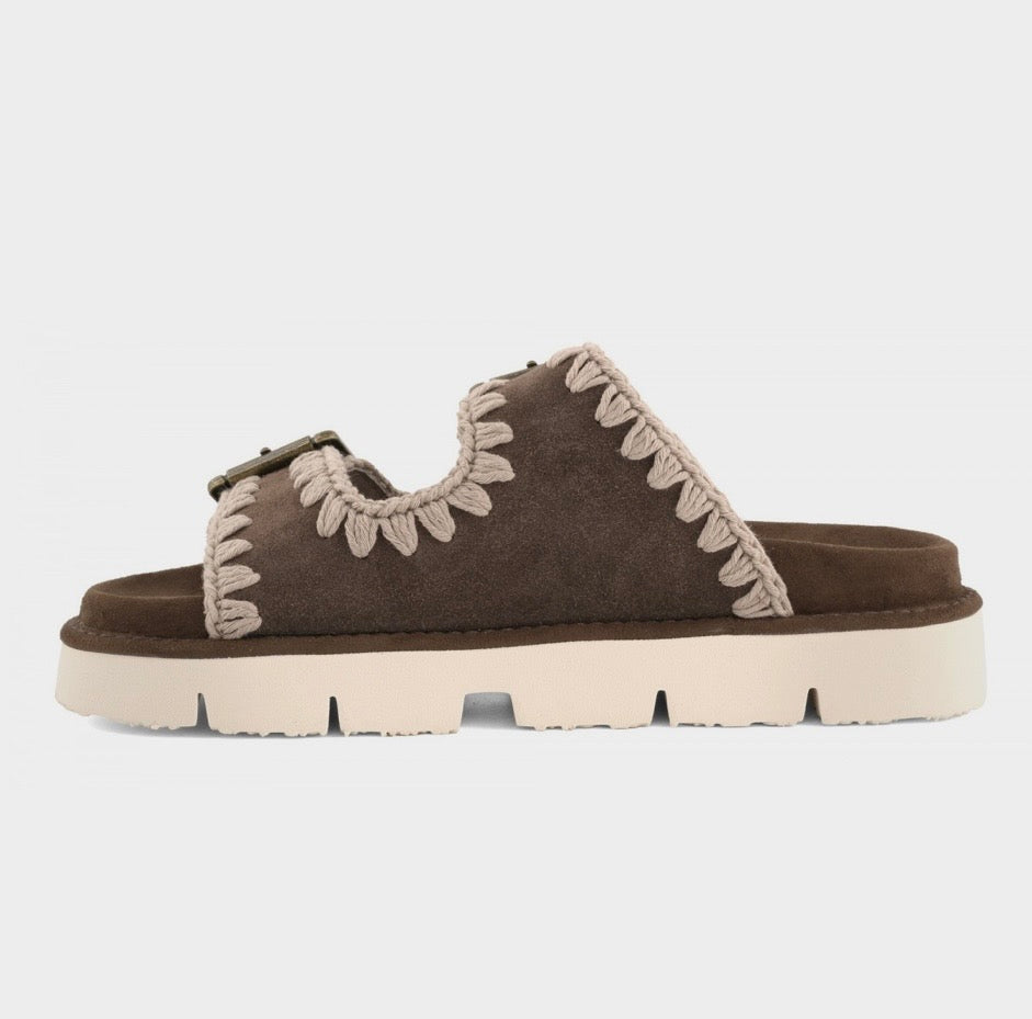 MOU Bio Sandal Two Buckles dpbro Suede