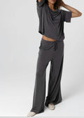 MAJESTIC DARK GRAY PANTS IN CUPRO / ELASTANE