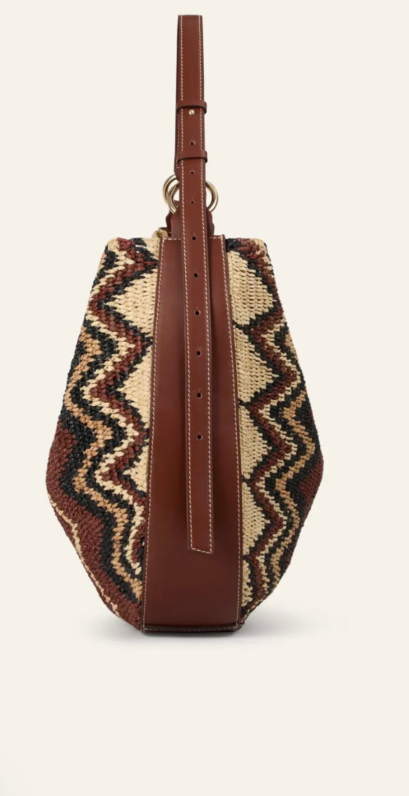 BA&SH ARYA raffia hobobag