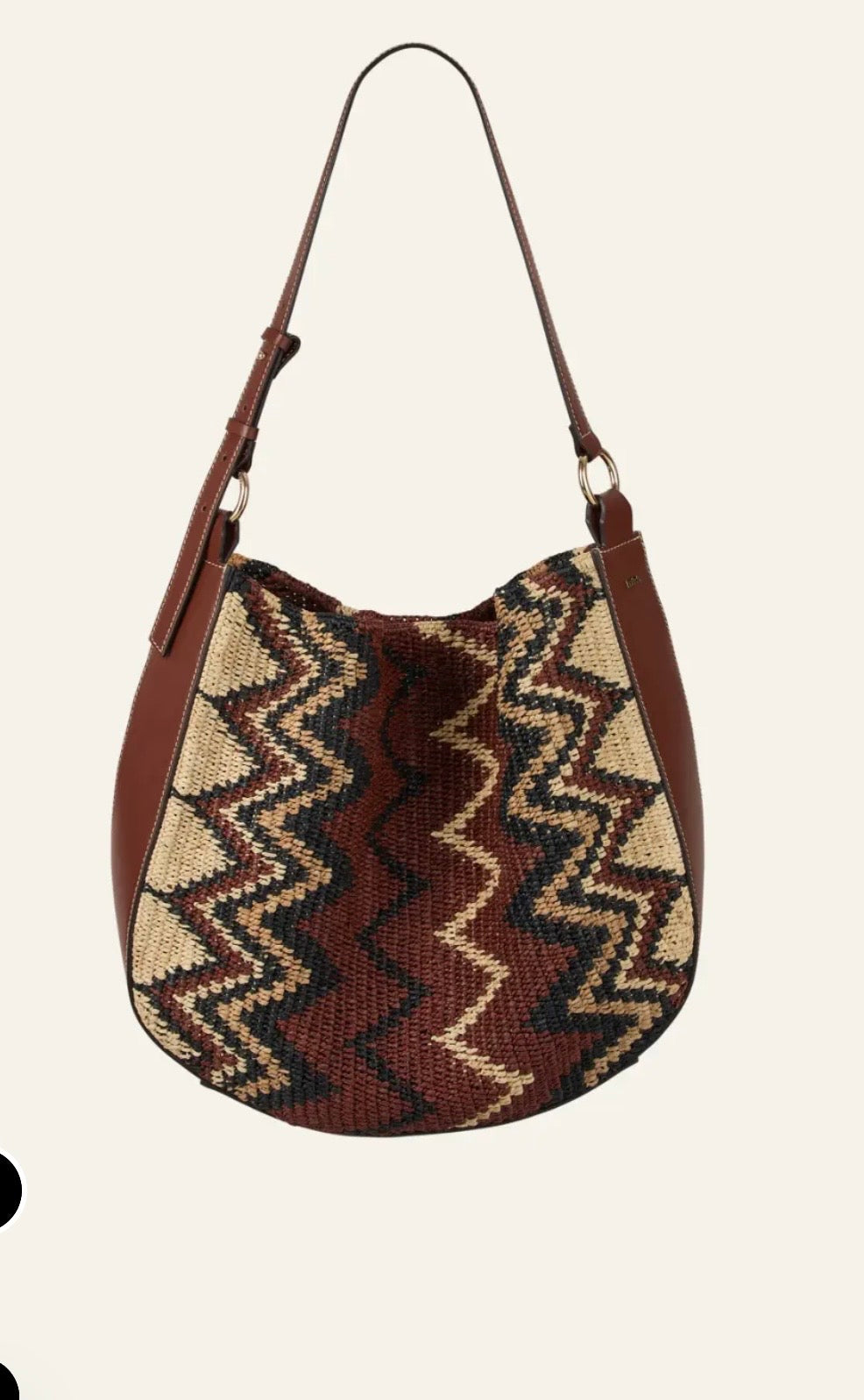 BA&SH ARYA raffia hobobag