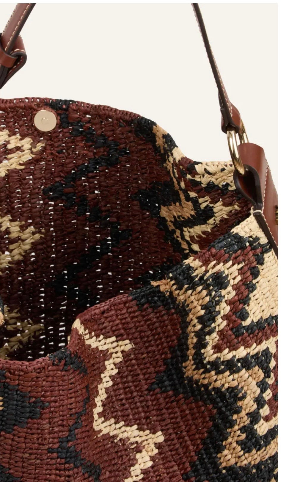 BA&SH ARYA raffia hobobag