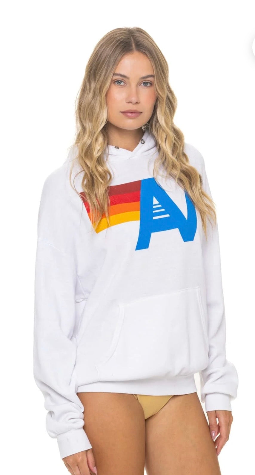 LOGO PULLOVER RELAXED HOODIE - WHITE