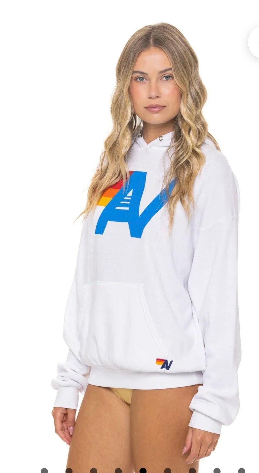 LOGO PULLOVER RELAXED HOODIE - WHITE