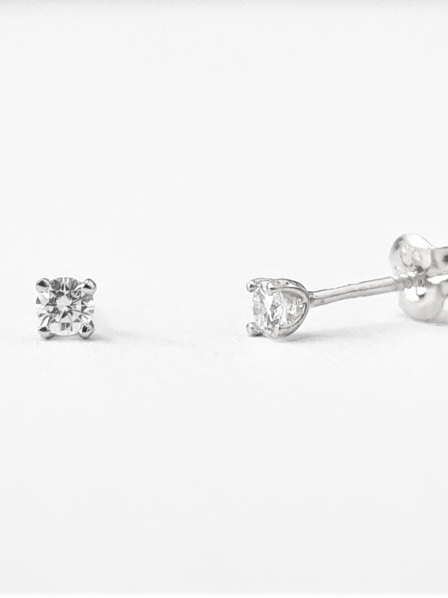 עגילי יהלום סאות זהב 14 קראט