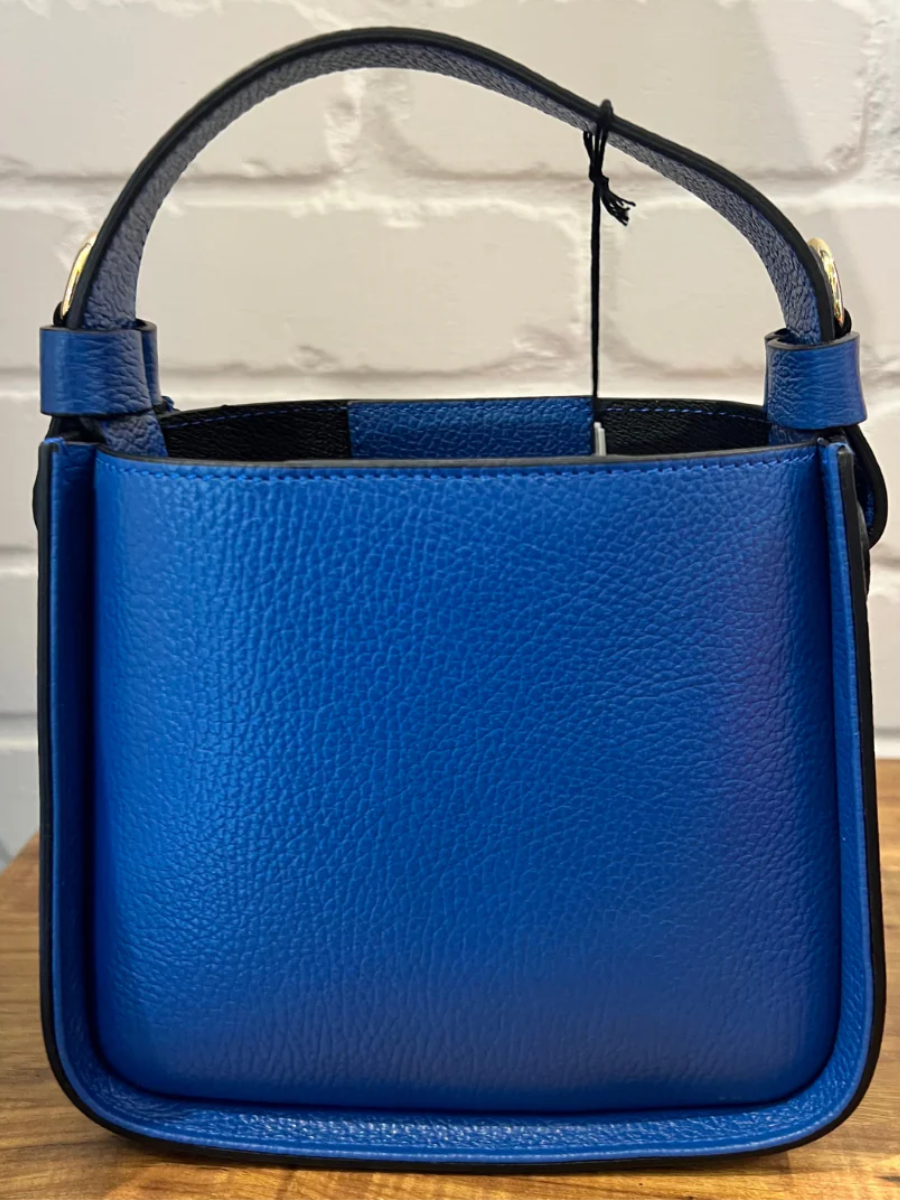 JULIA Boxy Leather Bag Blue