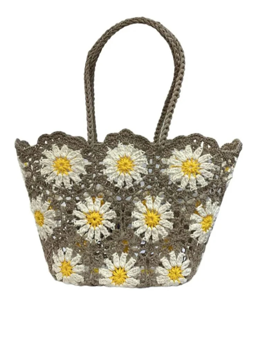 JULIA Zigzag Crochet Bucket Bag