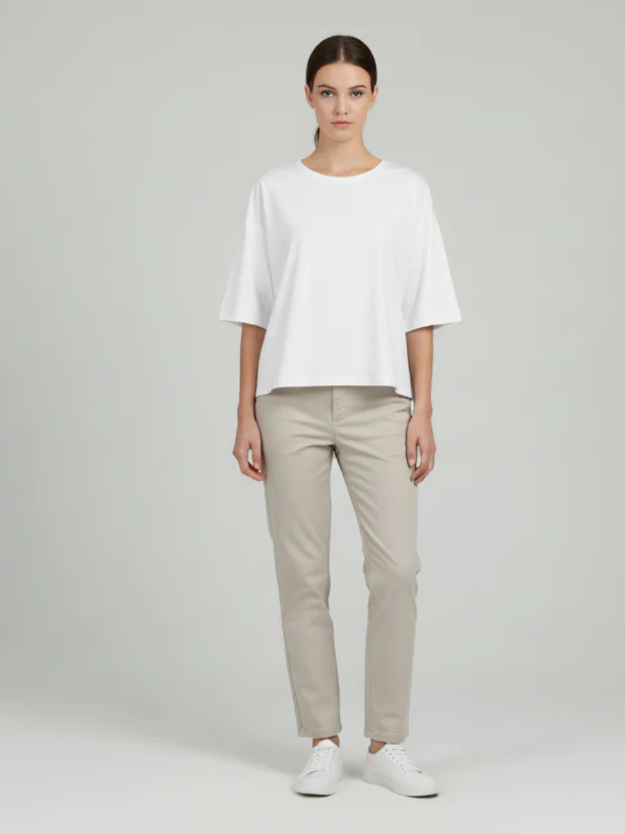 MAJESTIC FILATURES Oversized Tee White