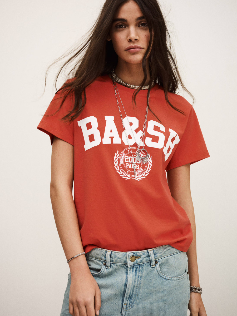 BA&SH Ioni Tee Red