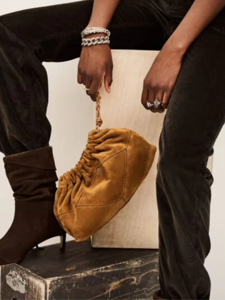 BA&SH JUNE BAG Congac Suede