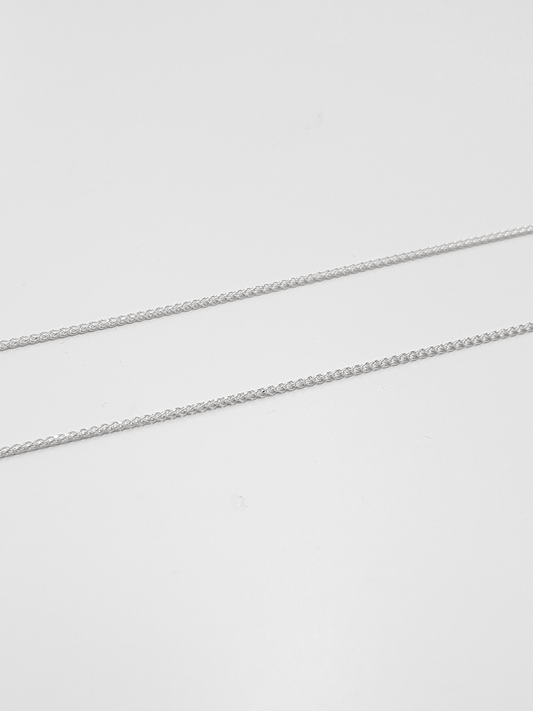 שרשרת זהב 14K ספיגה עגולה כ1.3 גרם אורך 45 ס"מ זהב לבן