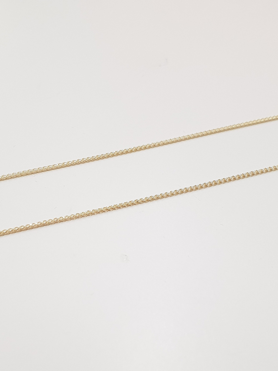 שרשרת זהב 14K ספיגה עגולה כ1.3 גרם אורך 45 ס"מ זהב צהוב