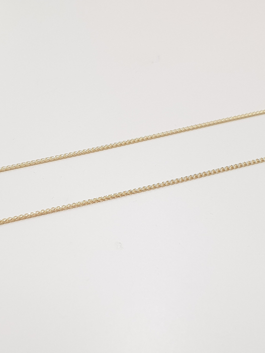 שרשרת זהב 14K ספיגה עגולה כ1.3 גרם אורך 45 ס"מ זהב צהוב