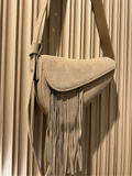INTERDEE Beige Suede Bag