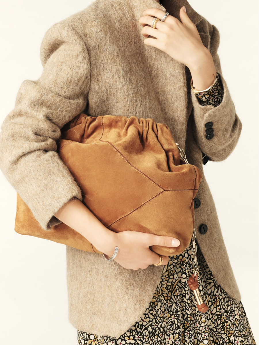 BA&SH JUNE BAG Congac Suede