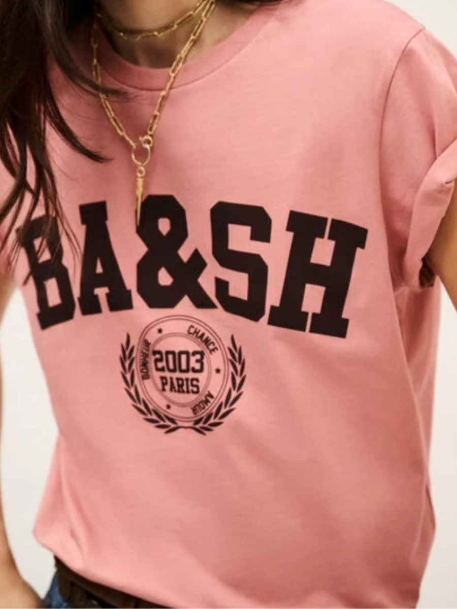 BA&SH Ioni Tee in Pink
